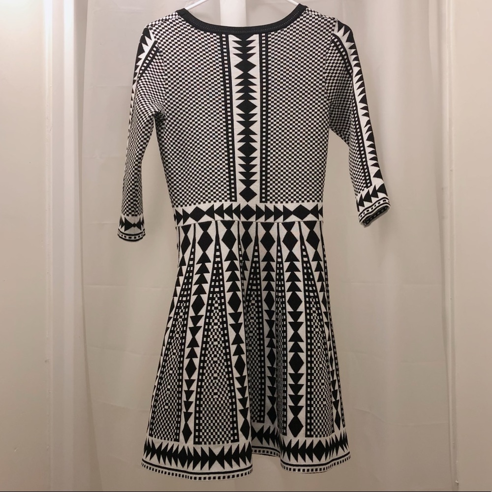 B&W Patterned Dress - Picture 3 of 5